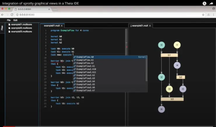 Flow DSL with side-by-side Sprotty visualization