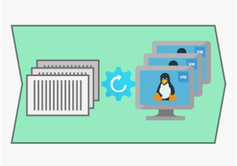 Automatic conversion of containers to virtual machines